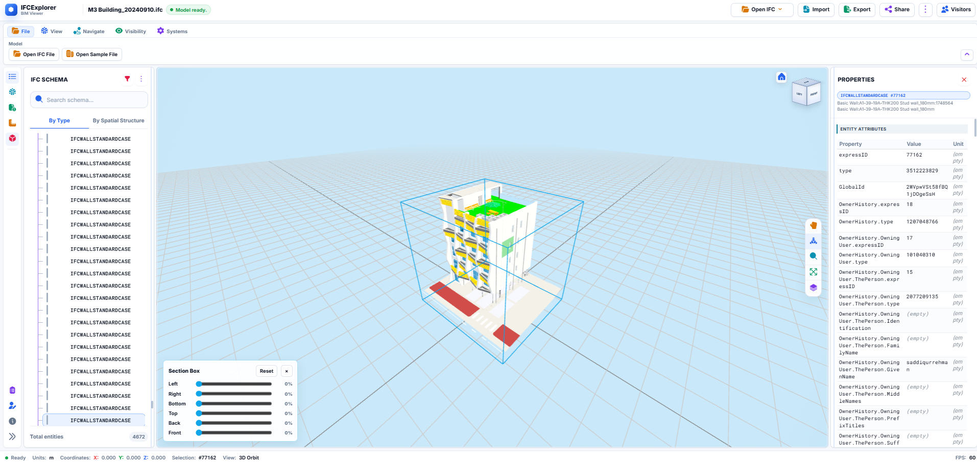 IFCExplorer Web Viewer Screenshot